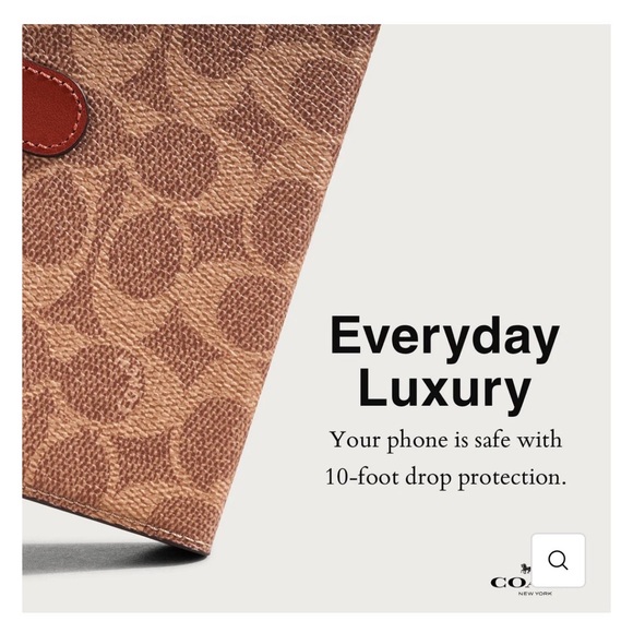 Coach 15/14/13 Brown Leather Folio Wallet Phone Case - Picture 4 of 7